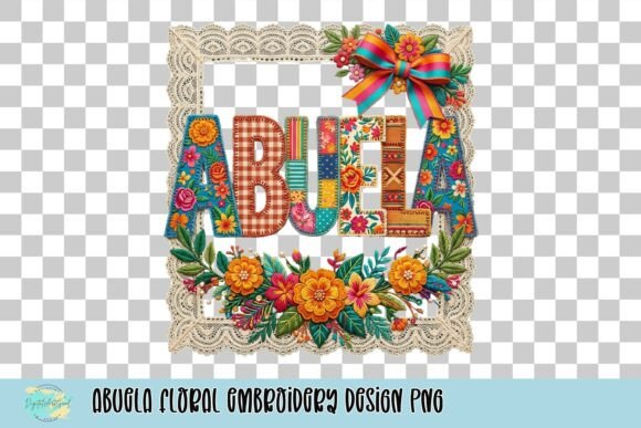 Abuela Floral Embroidery Design PNG Review