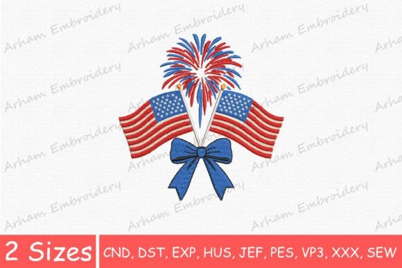 American Flag Fireworks with Bow: Etsy Seller Review