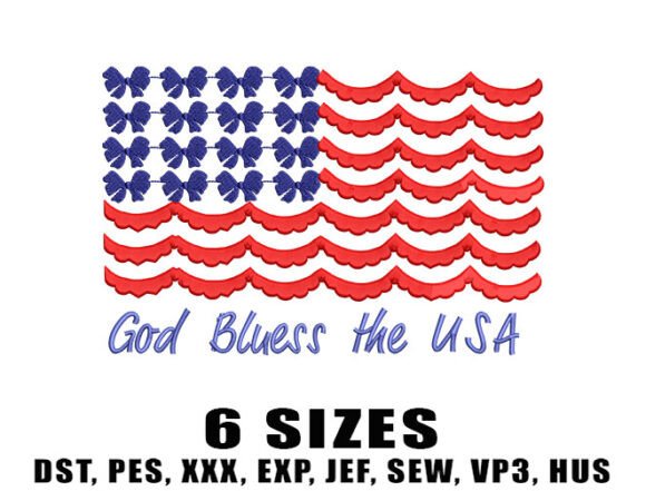 God Bless USA Flag: Embroidery Design Review