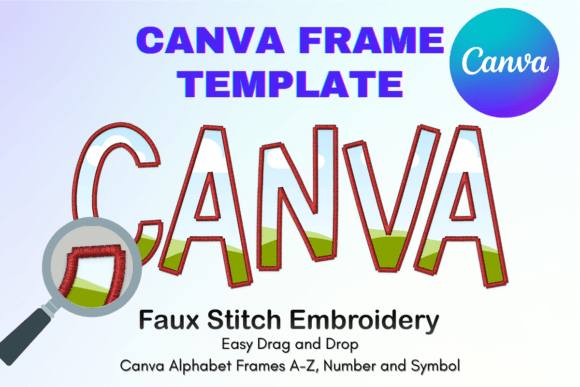 h1Faux Embroidery Canva Frame Letters_C25 Review for Real Embroidery Projects/h1