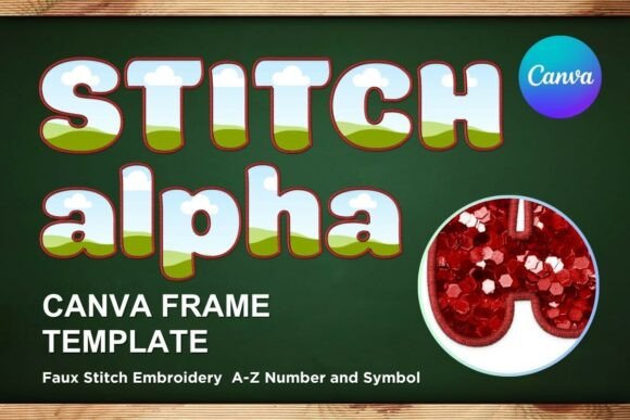 Review: Faux Embroidery Canva Frame Letters_20 for Personalized Gifts
