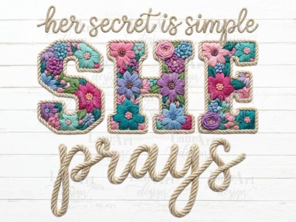 SHE Prays Faux Embroidery: Holiday Design Review
